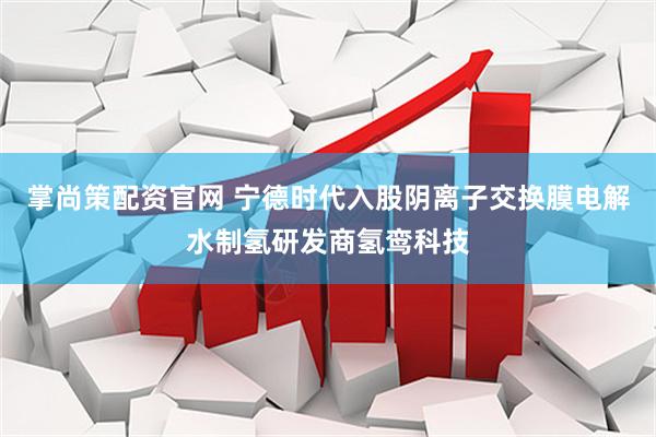 掌尚策配资官网 宁德时代入股阴离子交换膜电解水制氢研发商氢鸾科技